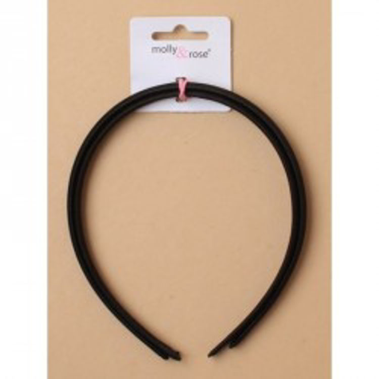 Picture of 4994 / 9948 1CM WIDE BLACK SATIN ALICEBANDS CARD OF 2